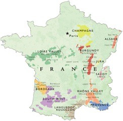 French wine map