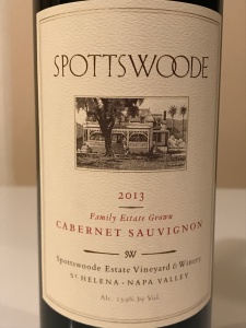 Spottswoode 2013 label